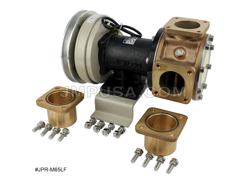 #JPR-M65LF1B24 JMP Marine 24V Multi-Purpose Electro Magnetic Clutch Pump - 2.5" Flange Ports, B Section Belt Pulley